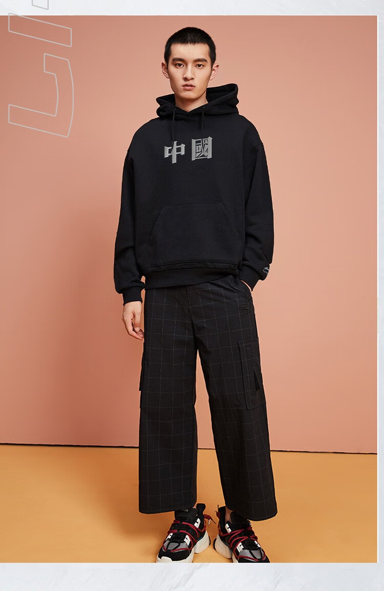 李宁卫衣新品套头运动时尚系列中国李宁宽松版型国潮百搭单品复古风