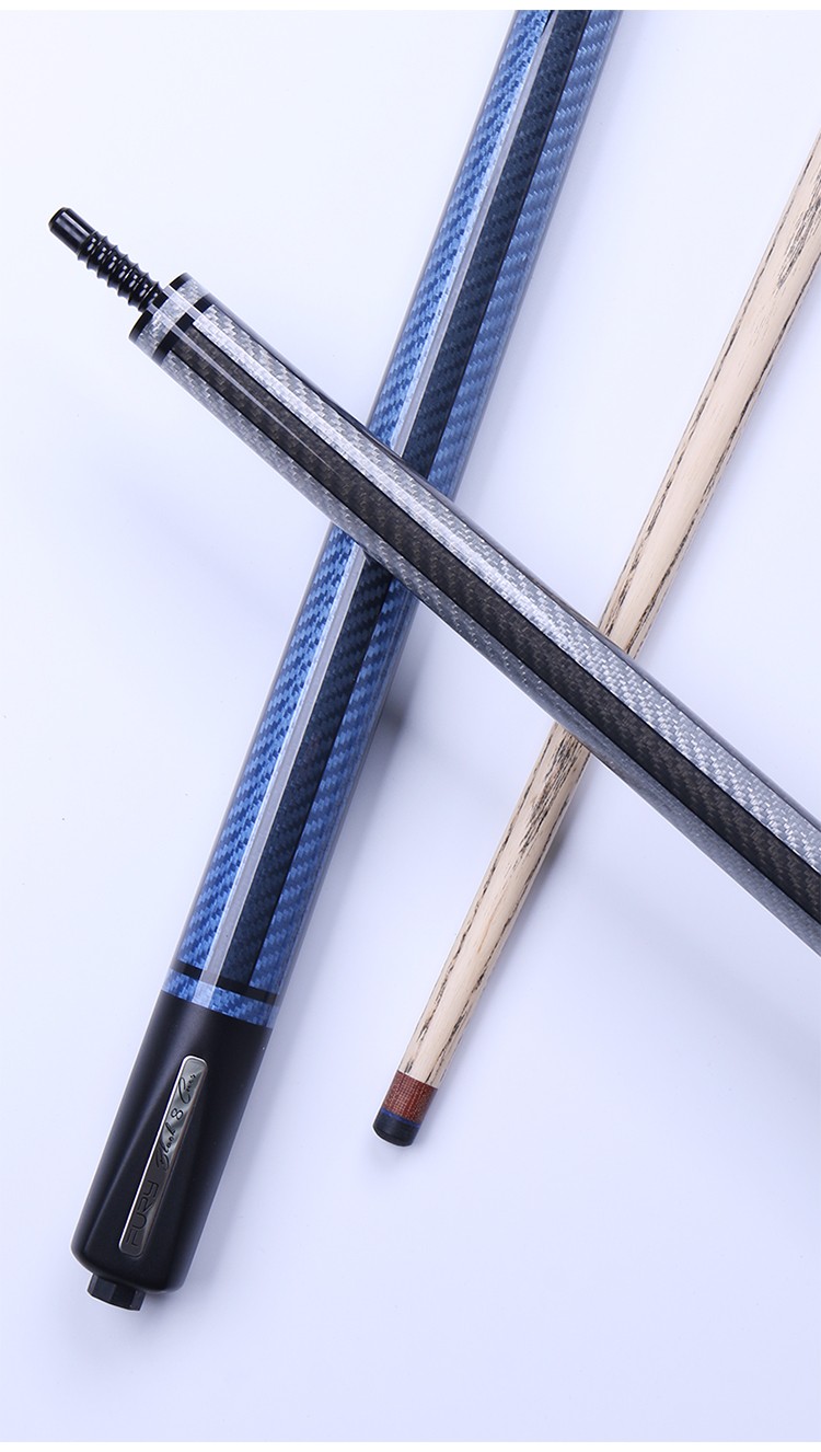 fury威利ax台球杆中头杆11mm中式黑八球杆美式九球桌球杆ax05蓝色配杆