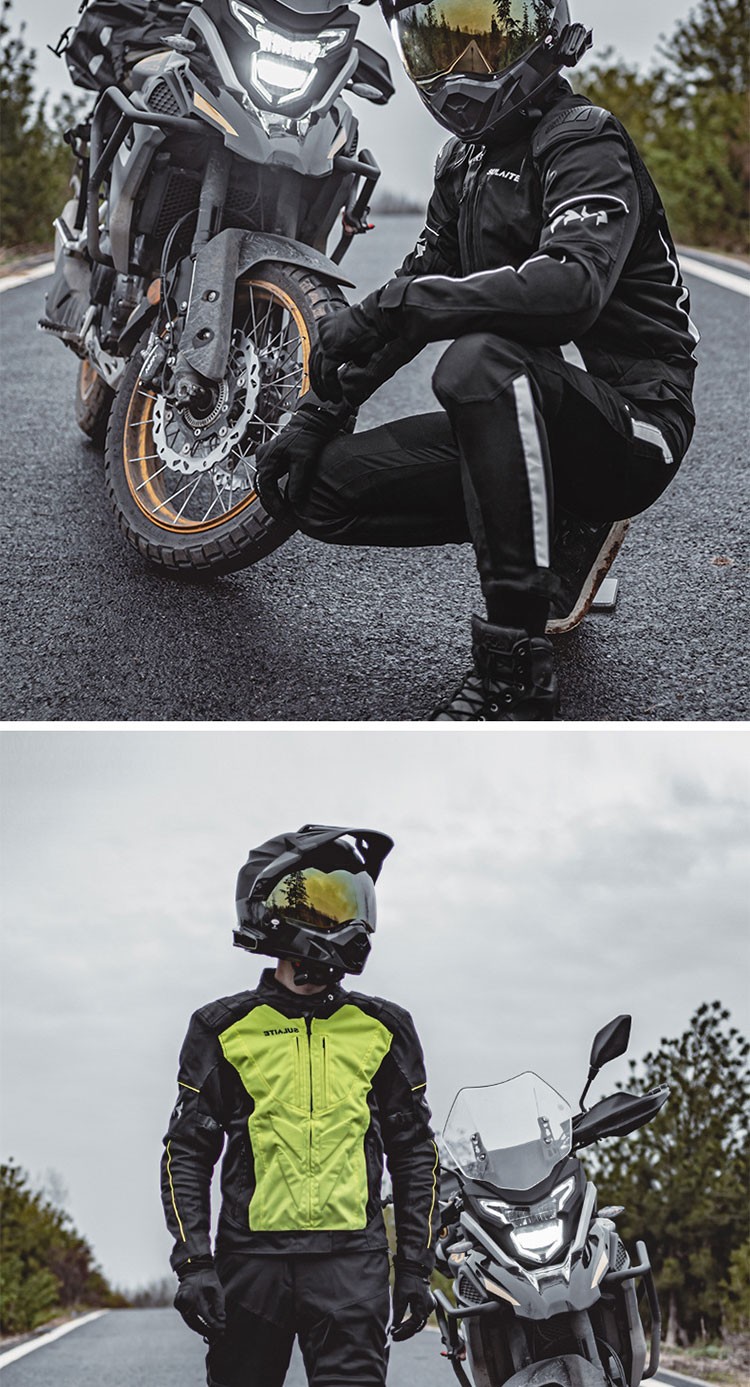 速莱特摩托车骑行服套装男机车服四季通用防风拉力防护公路赛车服夹克