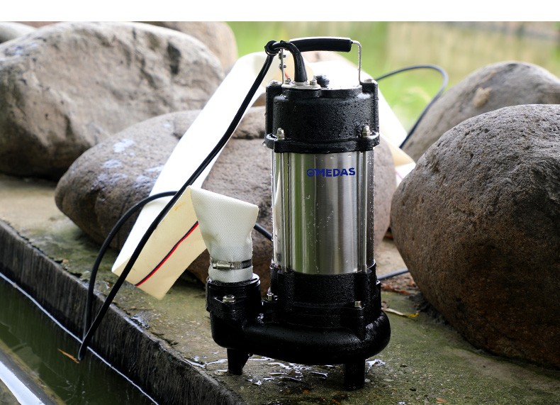 泵抽粪家用化粪池排污泵带铰刀潜水泵泥浆抽水机 1500w切割泵【图片