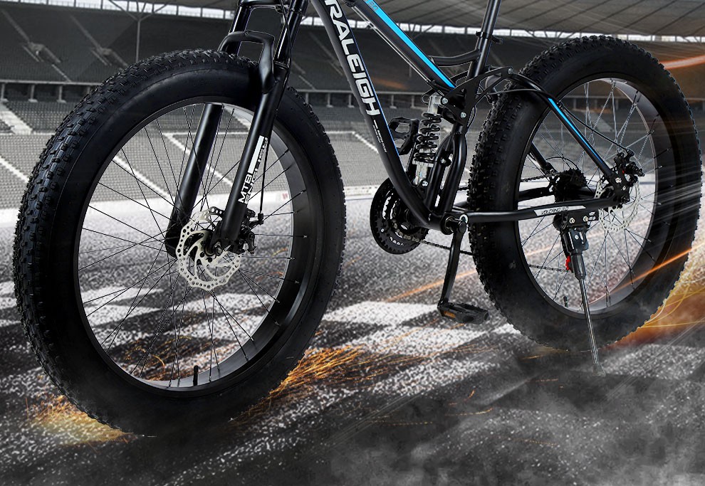 英国兰令raleigh雪地车软尾双减震碟刹男士大人成年人学