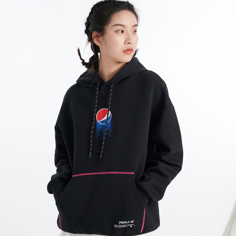 361° 百事可乐联名卫衣2022年秋季新款连帽套头运动服男装保暖休闲