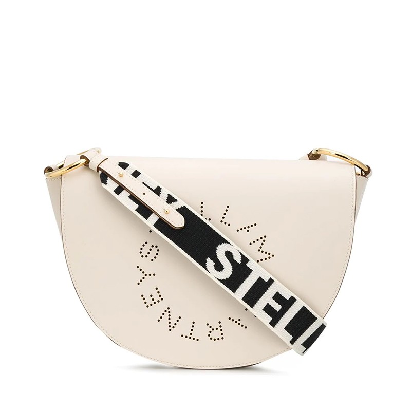 stellamccartney斯特拉麦卡特尼女包marleelogo腋下包奢侈品包包白色