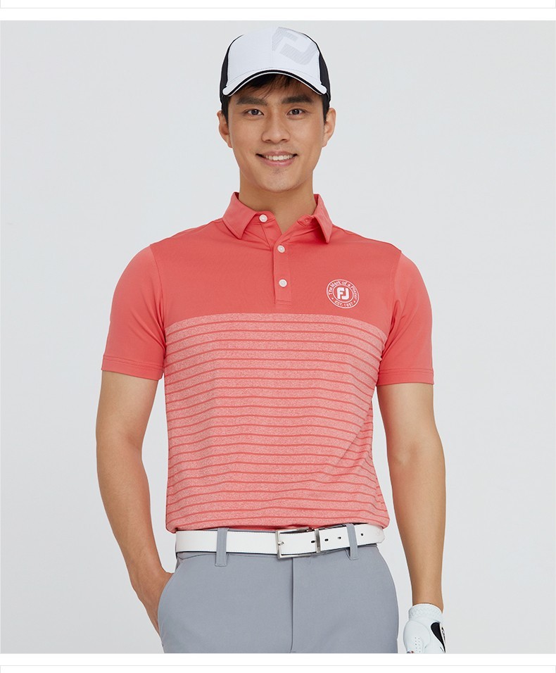 footjoy高尔夫服装男士高尔夫短袖t恤翻领polo衫fj高尔夫球衣春夏季