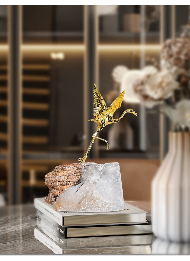 名态轻奢铜仙鹤摆件家居客厅酒柜装饰品开业乔迁生日礼物品送朋友客户