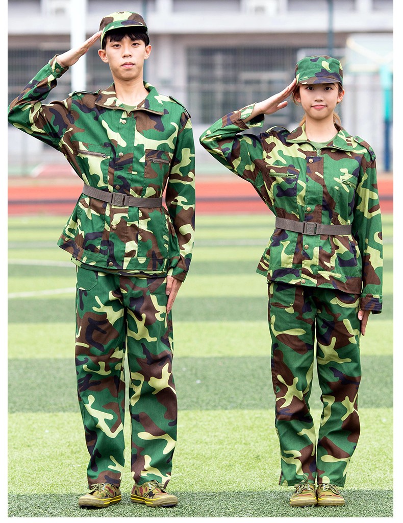 青少年短袖套装军训服装t恤学生迷彩服男女夏季初高中大学生军训服