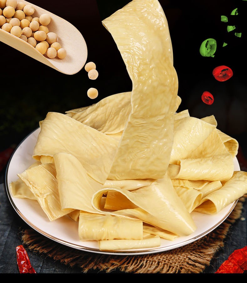 火锅豆皮150克油豆皮豆腐皮腐竹皮干货凉拌菜豆乐奇