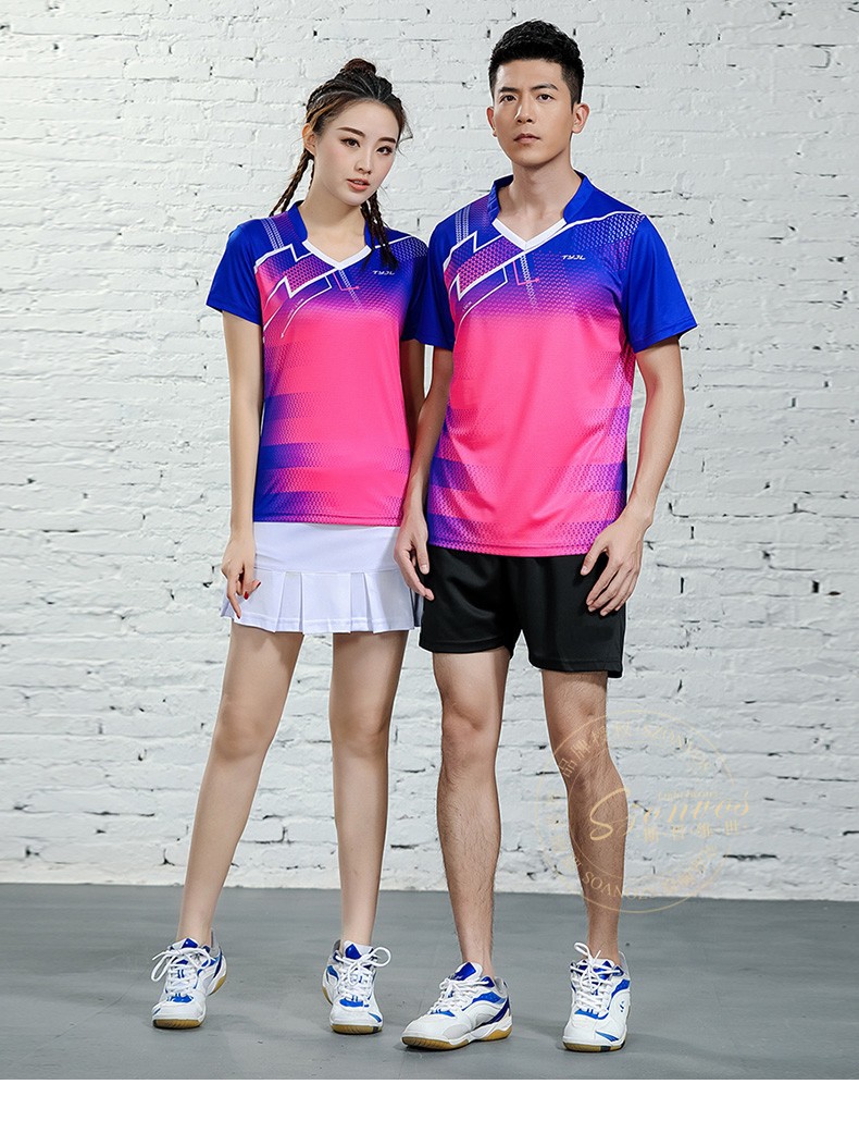 羽毛球服装套装速干透气运动衣服男短袖短裤裙乒乓球比赛训练队服可