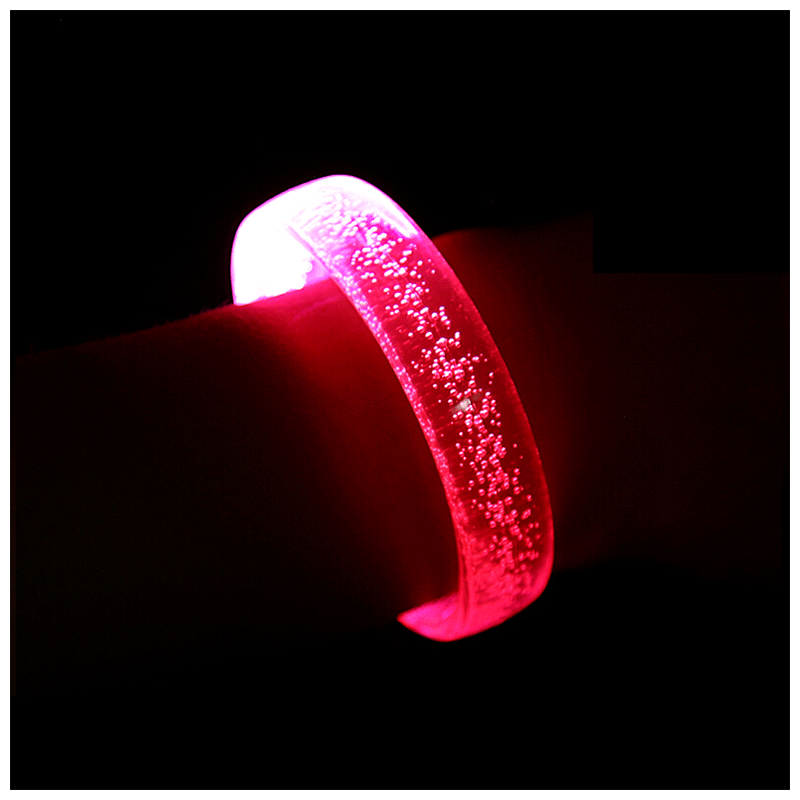 夜跑蹦迪荧光手环定制logo夜光手环发光手镯手腕带闪光棒应援物红色