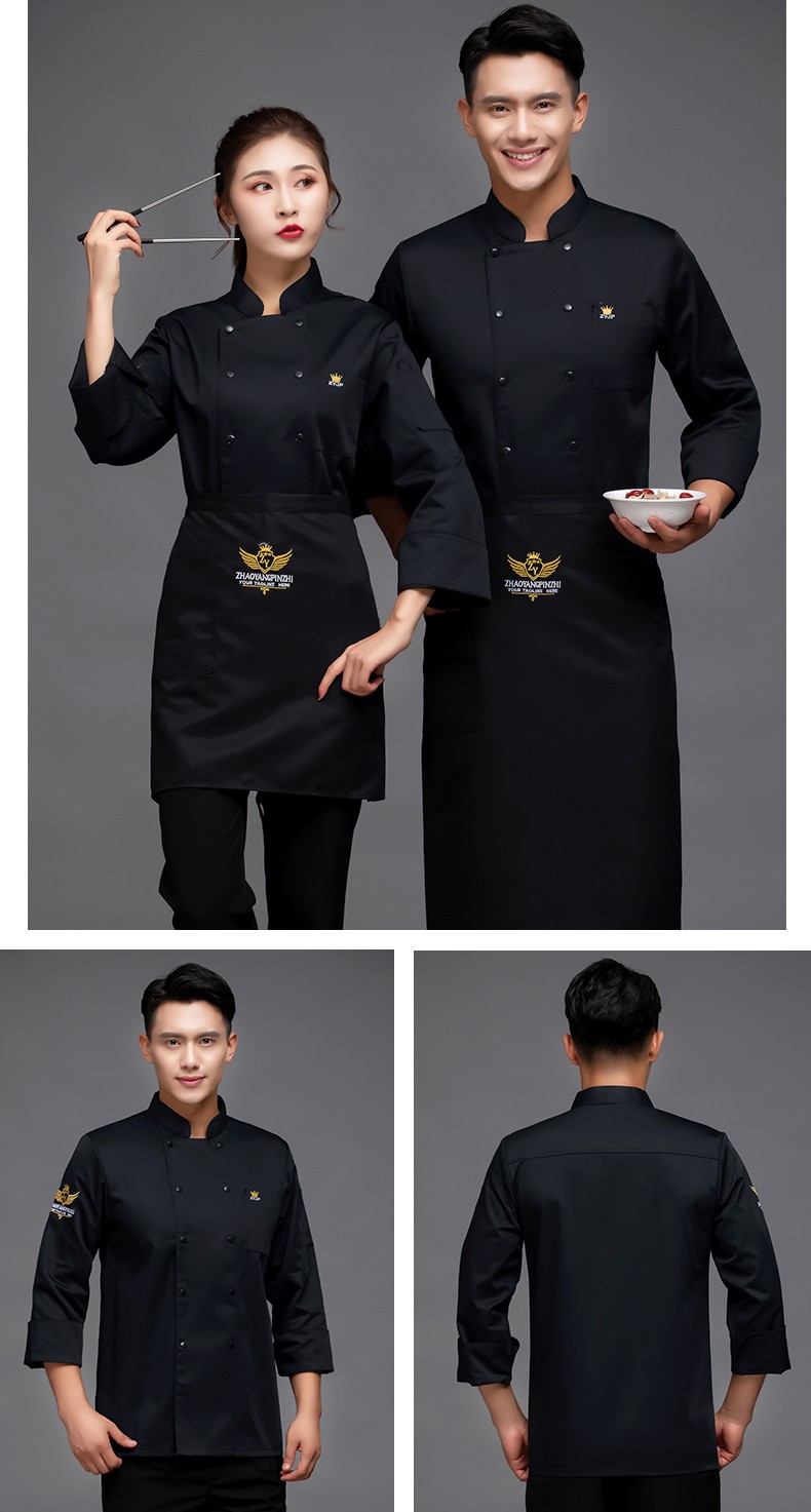 橦烨厨师服短袖定制logo酒店夏季厨师服短袖长袖秋冬餐厅厨房后厨饭店