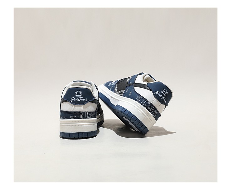 paulfrank休闲鞋女生运动板鞋2022ins皮面小众设计腰果花学生球鞋卡其