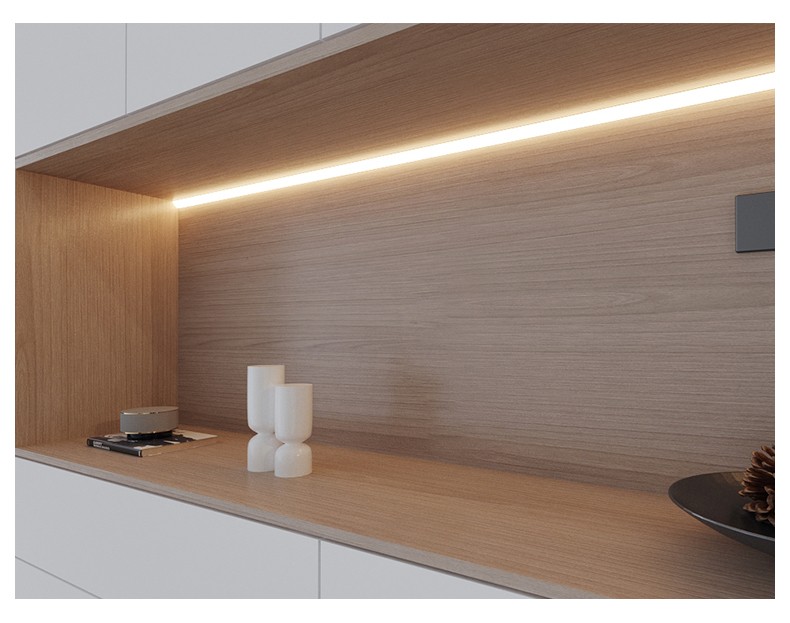 初识橱柜灯带嵌入式超薄led柜子灯手扫触摸感应衣柜酒柜灯条4000k有线