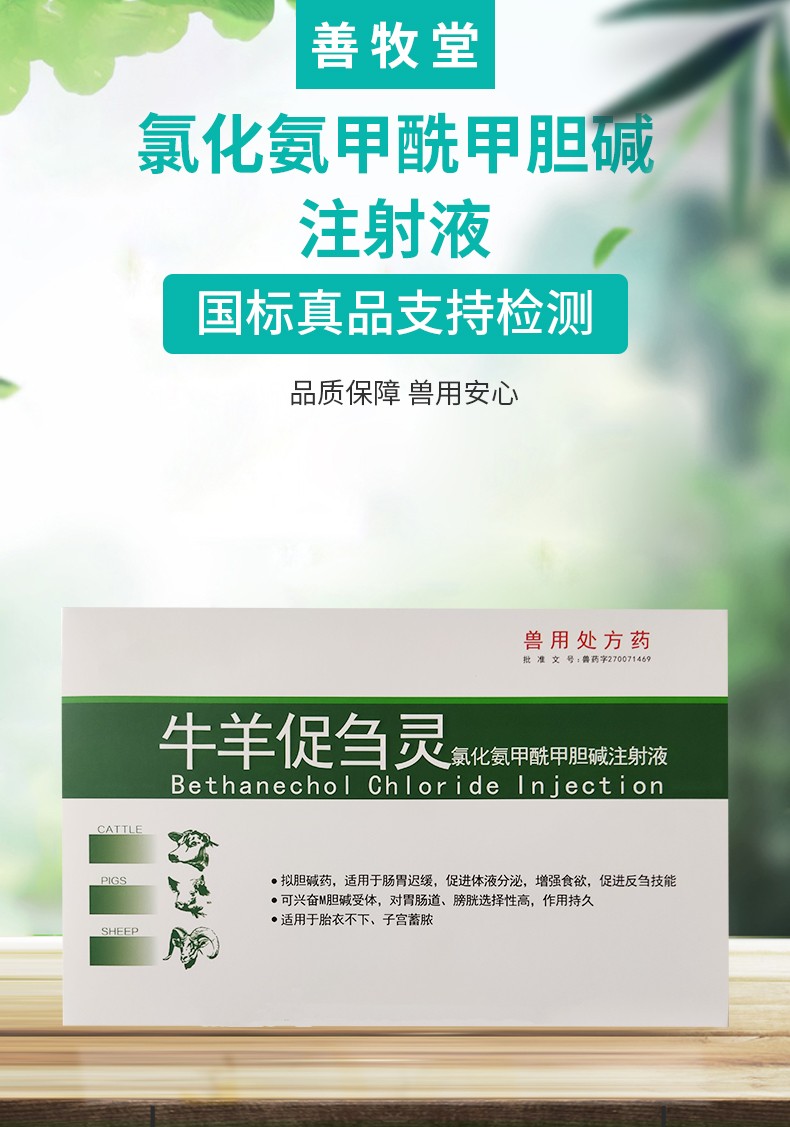 石佳(shijia)兽药猪牛羊反刍灵针剂比赛可灵氯化氨甲甲酰甲胆碱注射液