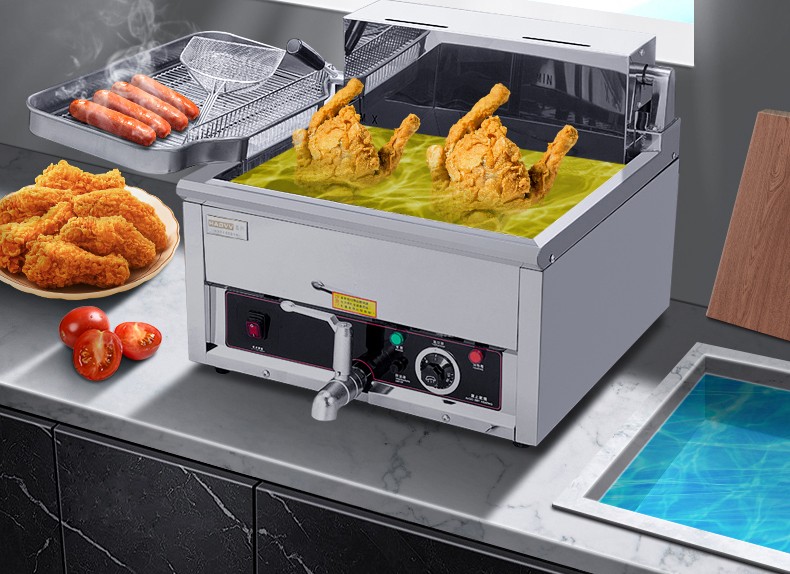 浩玮电热炸锅商用炸炉煤气自动控温天燃气油炸锅炸油条机摆摊炸鸡排炸