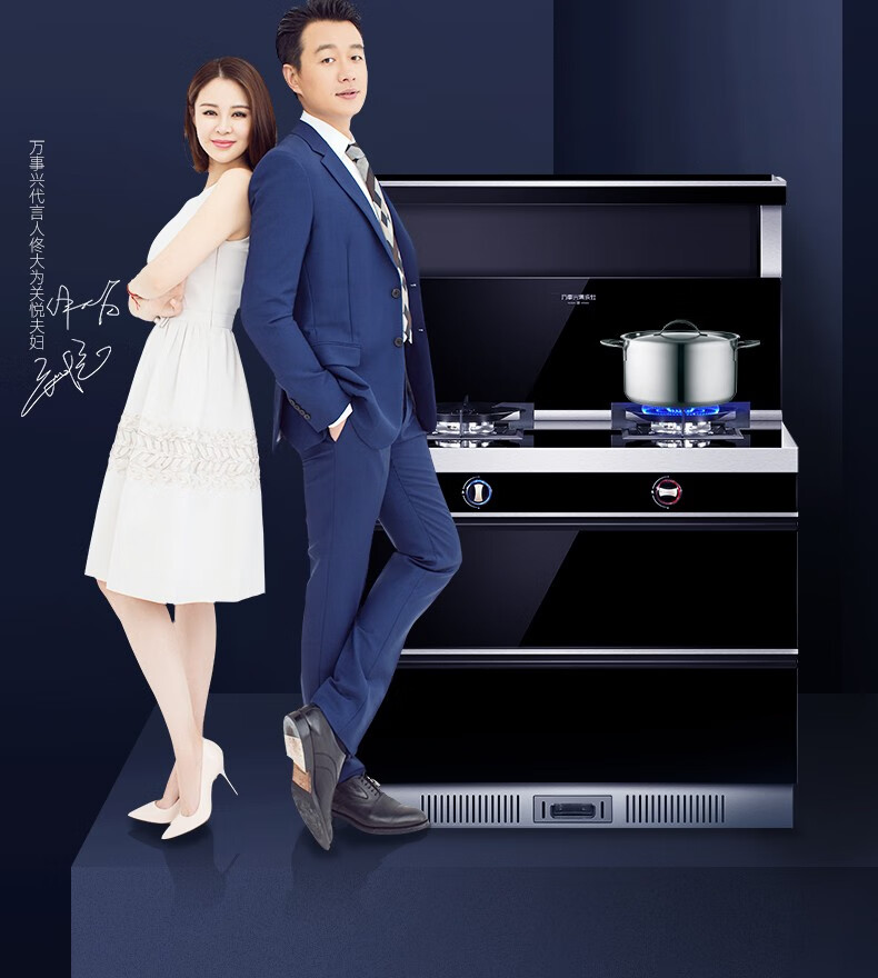 万事兴vezsinv8集成灶燃气灶侧吸下排自动清洁集成灶一体灶家用液化气