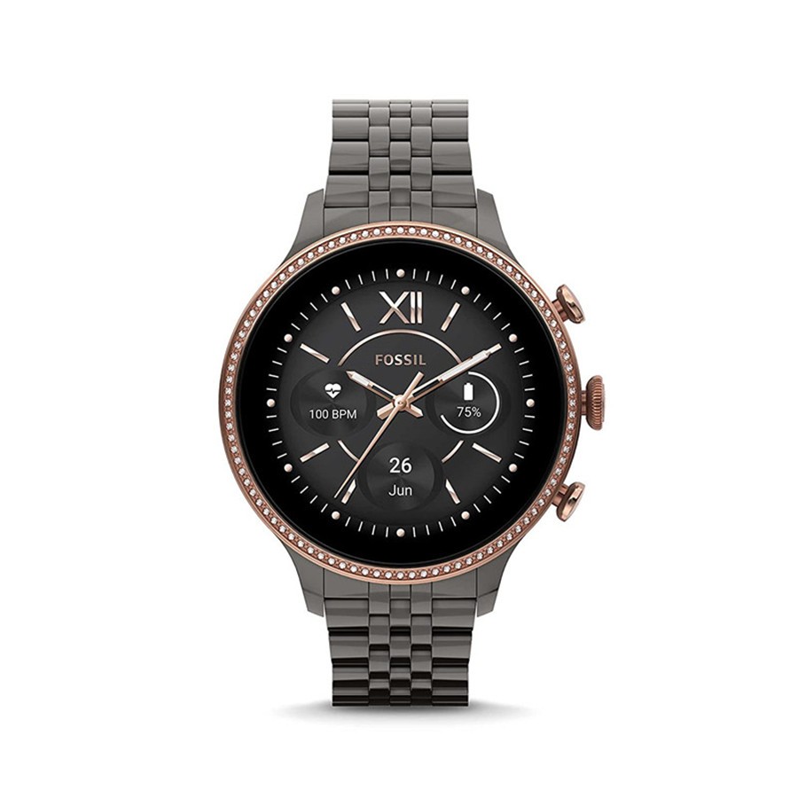 fossil化石gen6第六代女士触屏智能手表42mm蓝牙连接21年新款紫色