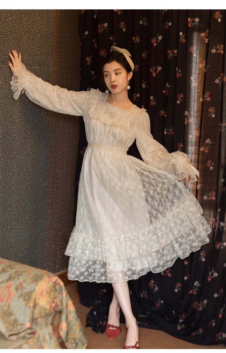 参加婚礼穿的衣服女名媛在逃公主小礼服民国大小姐小洋装日常贵族童话