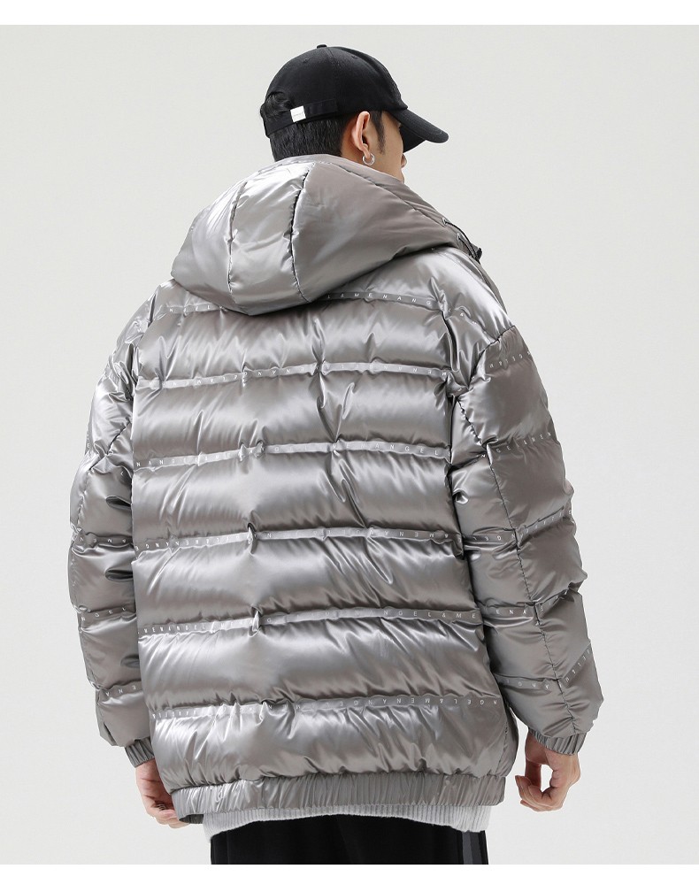 北极绒羽绒服男2021冬季新品立领亮面防风外套男青年冬装休闲短款上衣