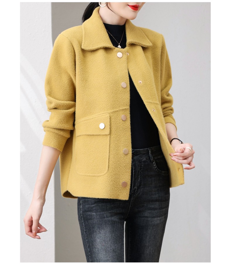 筱娅毛衣外套女春秋装短款时尚外搭上衣2022年新款春秋季中年女士翻领