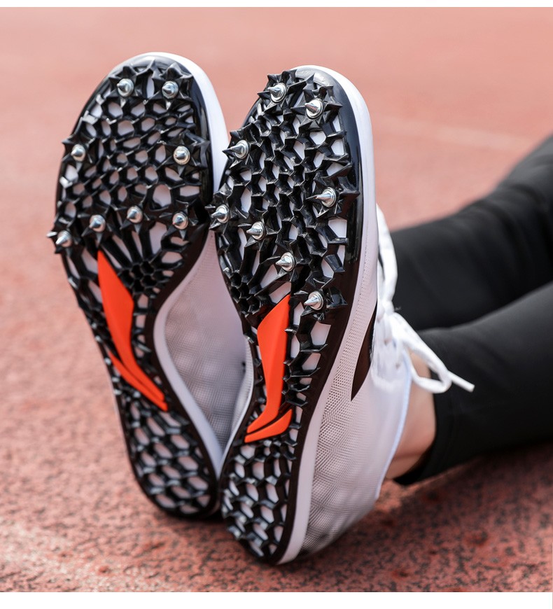 李宁lining钉鞋中高考男女田径钉子鞋跳远训练短跑鸳鸯钉鞋1991黑白