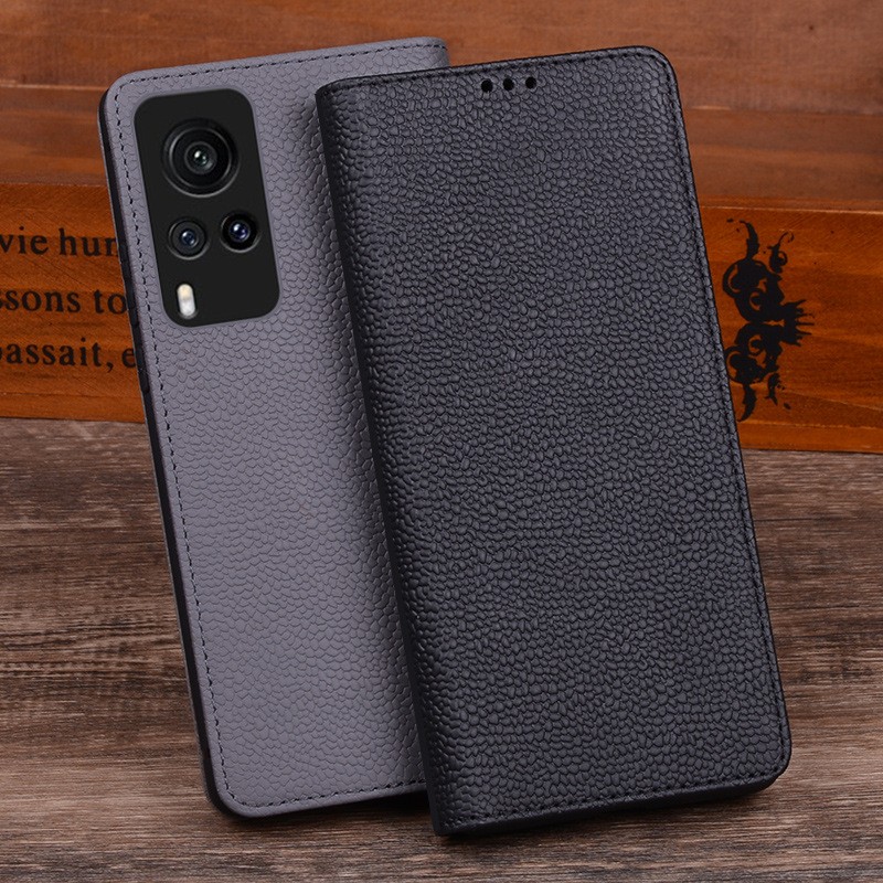 锦灏vivo x60曲面屏手机套真皮磁吸翻盖新款全包防摔保护壳新品个性