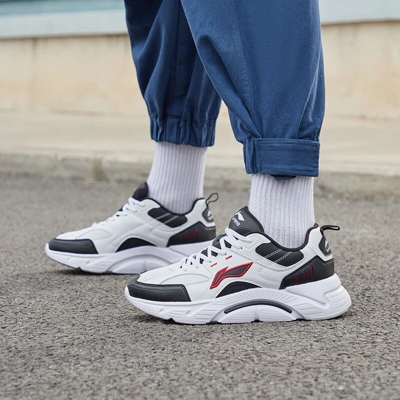 李宁跑步鞋男鞋2021秋款慢跑鞋运动鞋 珍珠白-1 39.