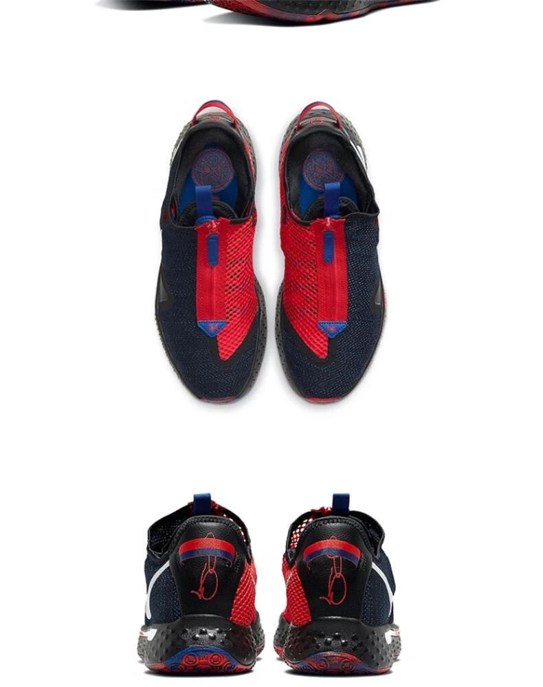 nike耐克男鞋pg 4 保罗乔治4代蓝红低帮实战篮球鞋夏季缓震透气跑步