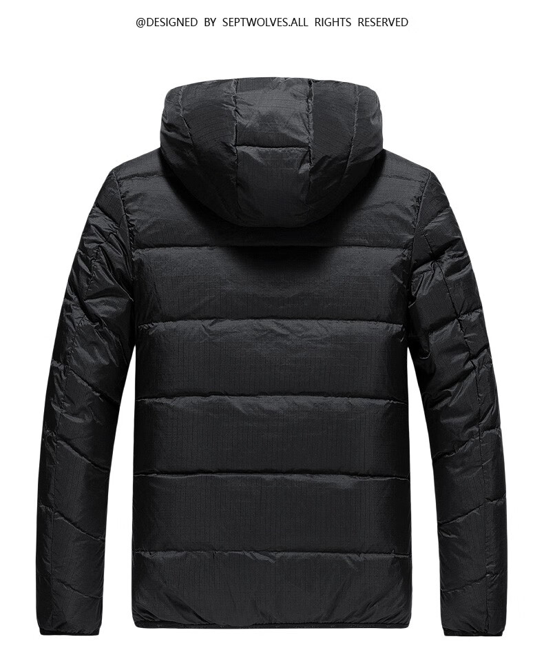 男士 立领 深蓝 外套防钻绒防风衣男装 102 100a 七匹狼羽绒服男轻薄