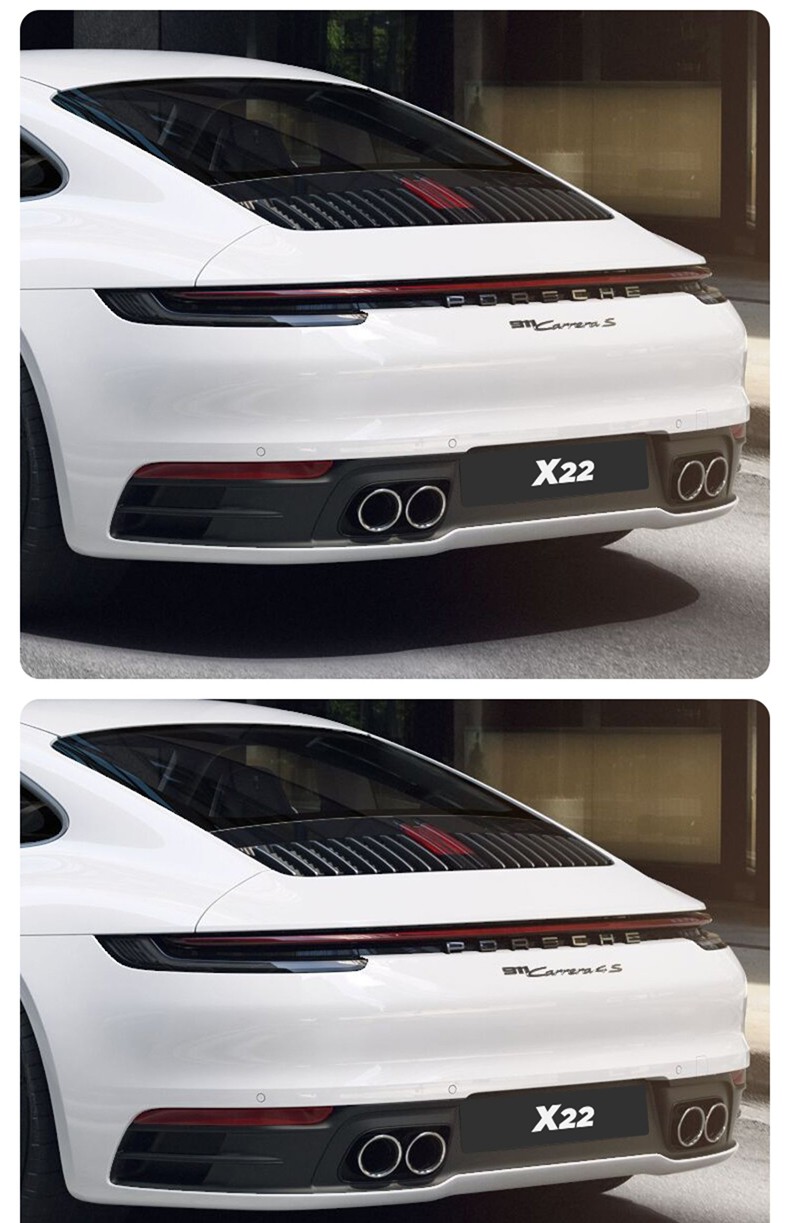 大瓦国适用保时捷新款911车尾标carrera4sturbo992涂漆哑黑色英文字母
