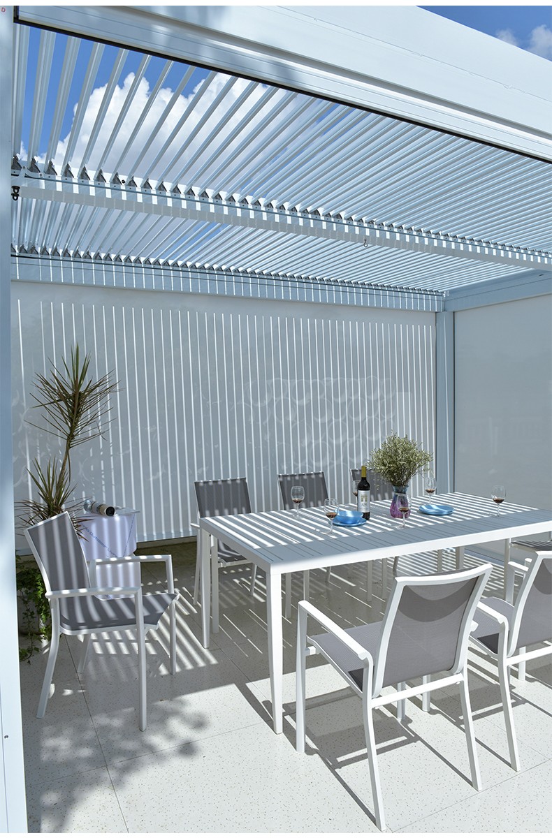 送货包安装户外电动遮阳棚庭院防水防风阳光棚雨棚凉亭别墅露台铝合金