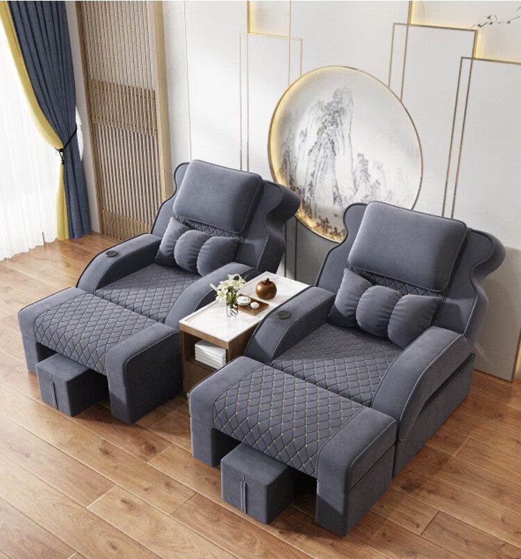 易荣振兴 足浴沙发 电动足疗沙发床按摩洗脚椅泡脚桑拿床休闲会所沙发