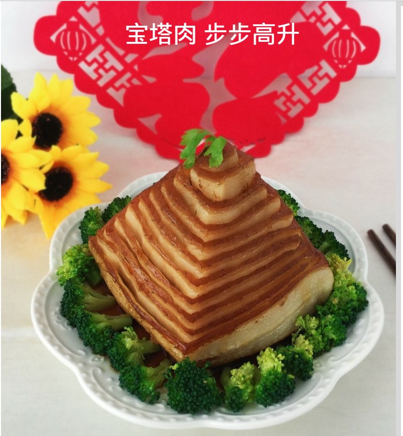 宝塔肉模具四角塔造型模具酒店餐饮定型菜厨具创意不锈钢厨房工具 四