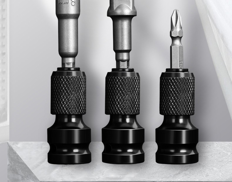 钻夹头自锁钻夹头连接杆批头转换头电钻电动扳手转换头12伸缩款转换器