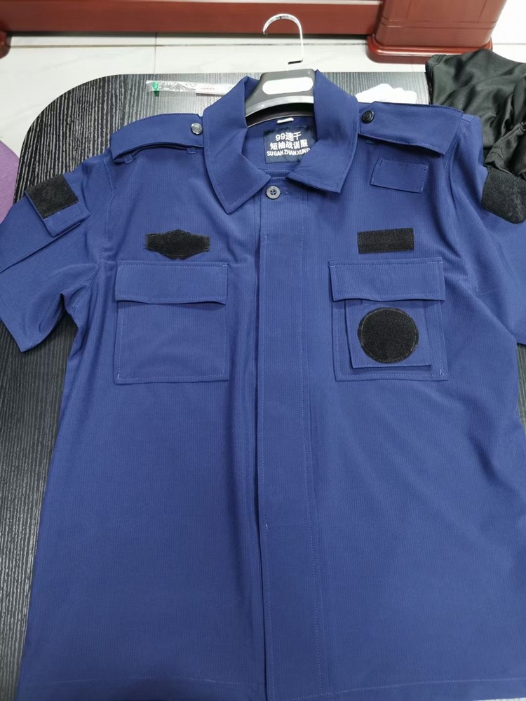 狂七新式99速干战训服警黑99战训速干衣夏季速干弹力面料执勤服保安服