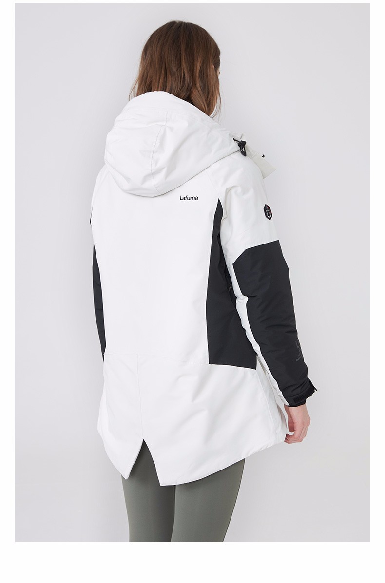 lafuma乐飞叶防水新雪丽棉保暖棉服女滑雪服带雪裙户外lfju1dm91雾白