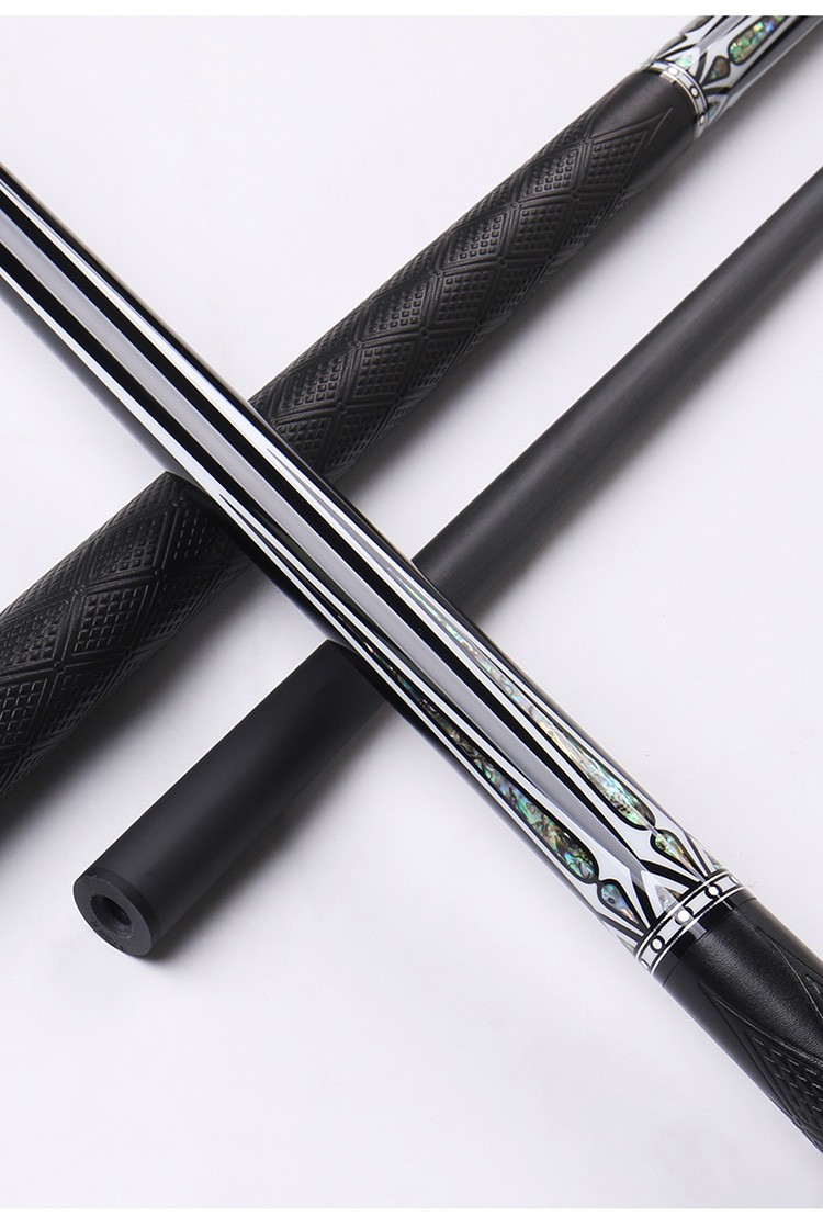 cuppa毒刺黑科技台球杆碳素碳纤维小头斯诺克中式黑八分体球杆16彩桌