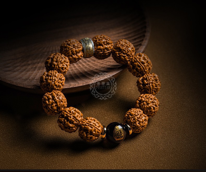 普蒂亚(peatiar)尼泊尔满肉大金刚菩提子精品原籽文玩佛珠手链把玩盘