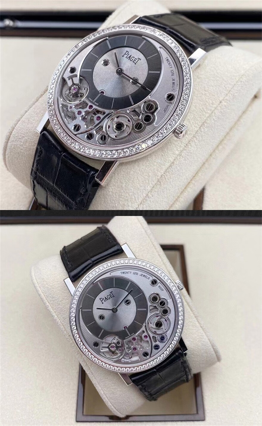 【二手95新】伯爵 18k白金镶钻 手动机械表男表 g0a39112 公价270000