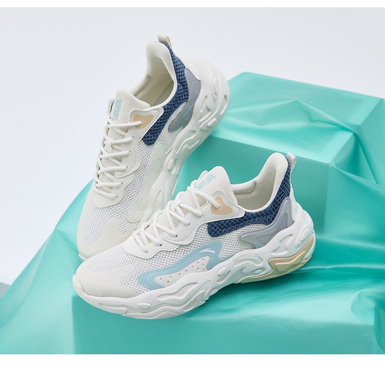 安踏破茧 休闲鞋男鞋2022秋季新款厚底增高透气老爹鞋112228861 -2