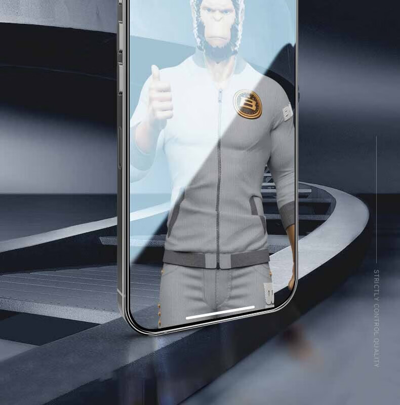 蓝猩先生 苹果14钢化膜听筒防尘iphone14promax手机膜全屏覆盖plus