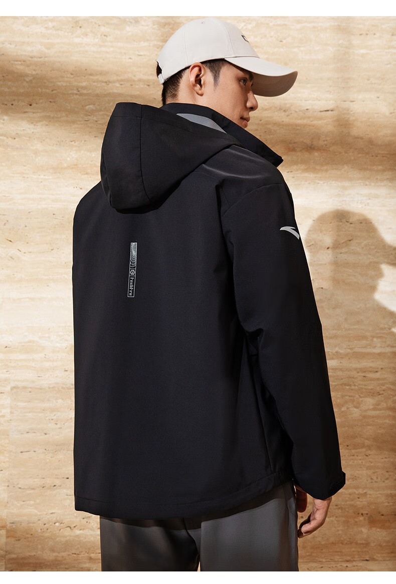 安踏(anta)运动外套男女秋冬季防风风衣夹克梭织运动休闲宽松冲锋硬壳