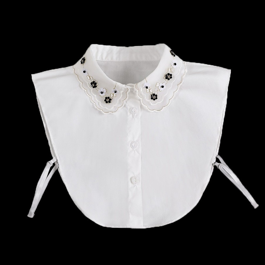 sinihuaji假领子女款秋冬季衬衣领子假衣领衬衫假领女士无袖衬衣领