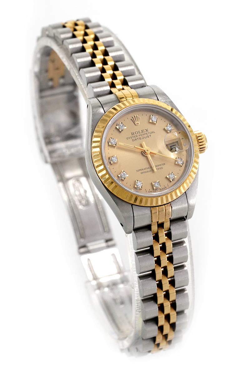 95新 劳力士 日志型 自动机械 日历 女表 69173