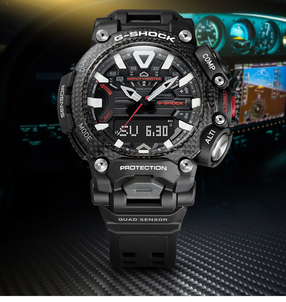 卡西欧casiogshock系列手表空霸光动能蓝牙防水男表grb2001a电池