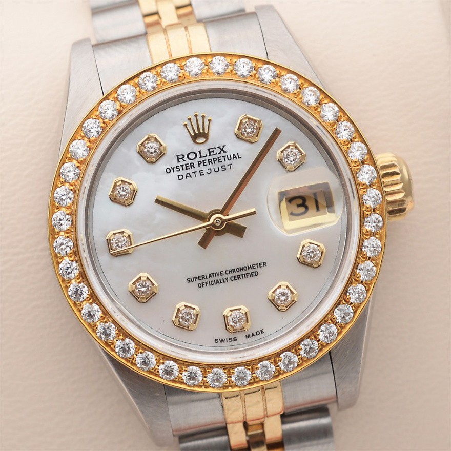 【二手95新】劳力士 日志型69173 间金 后镶钻 自动机械女表手表