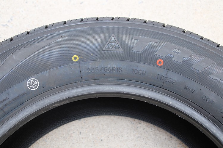三角(triangle)轮胎/汽车轮胎 tr259 235/55r18原配力帆420/天语