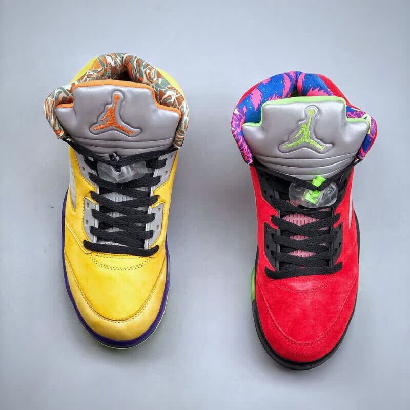 耐克(nike)男鞋女鞋air5aj5红黄鸳鸯情侣时尚运动鞋缓震透气训练篮球