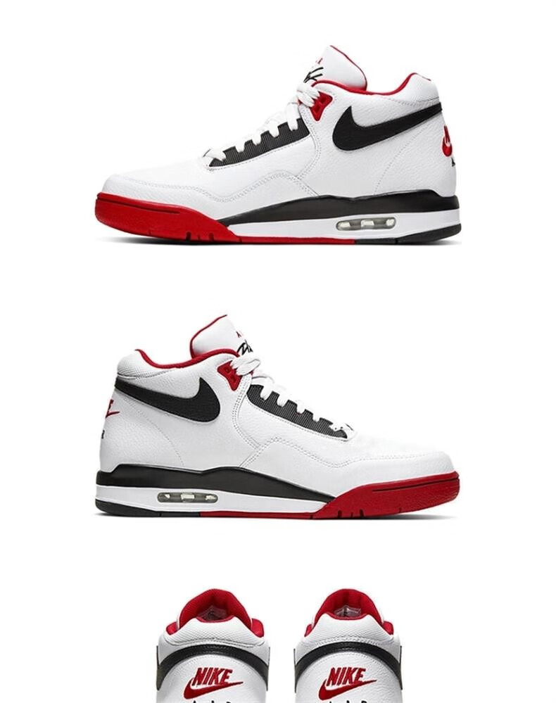 nike耐克男鞋新款flight legacy红白气垫缓震篮球鞋aj4透气耐磨运动