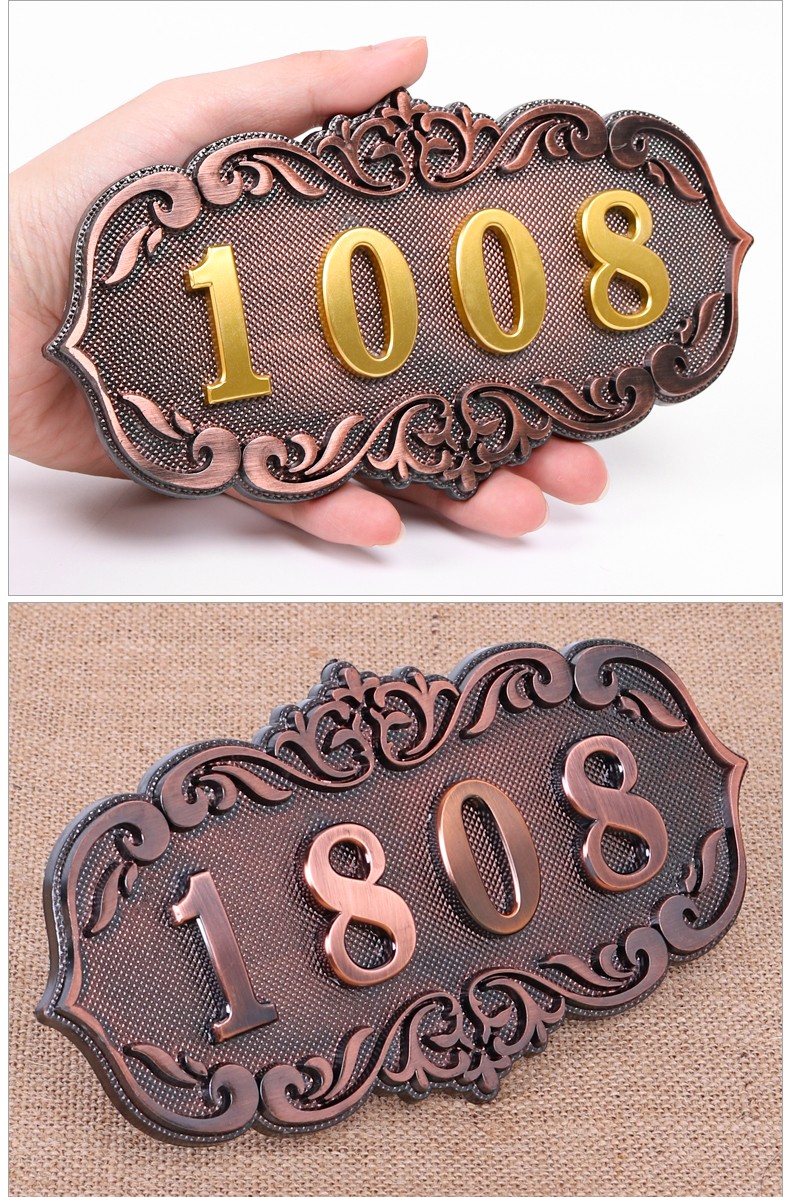 门牌号码牌家用定制房号牌宿舍宾馆酒店包厢房间数字门牌号安全标识牌