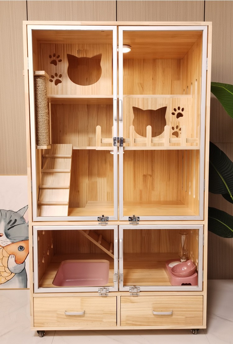 柜笼猫笼子猫窝爬架豪华公寓家用室内大空间猫柜猫咪用品180豪华复式
